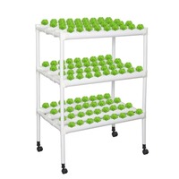 Hydroponic Grow Kit,3 Layers 108 Plant Sites PVC Pipe Hydroponics 12 Pipes Hydroponics Growing System With Water Pump