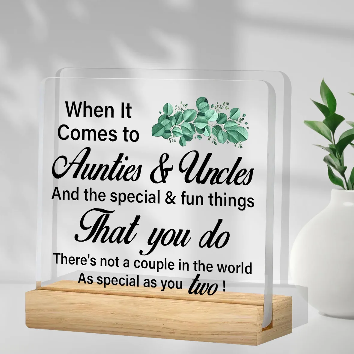 Best Aunt and Uncle Gifts From Nephew Niece-Gift for Aunt and Uncle - Aunt and Uncle Gift Ideas - Aunties and Uncles Clear Desk