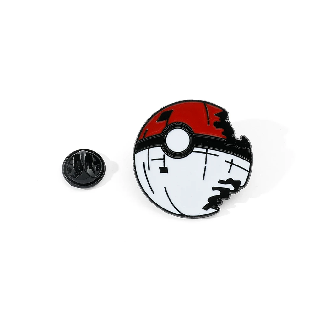 Broche de bola de elfo de Pokémon, Pin de solapa esmaltado de Metal duro, accesorios de bola transformadora, insignia de moda, joyería para regalos de seguidores