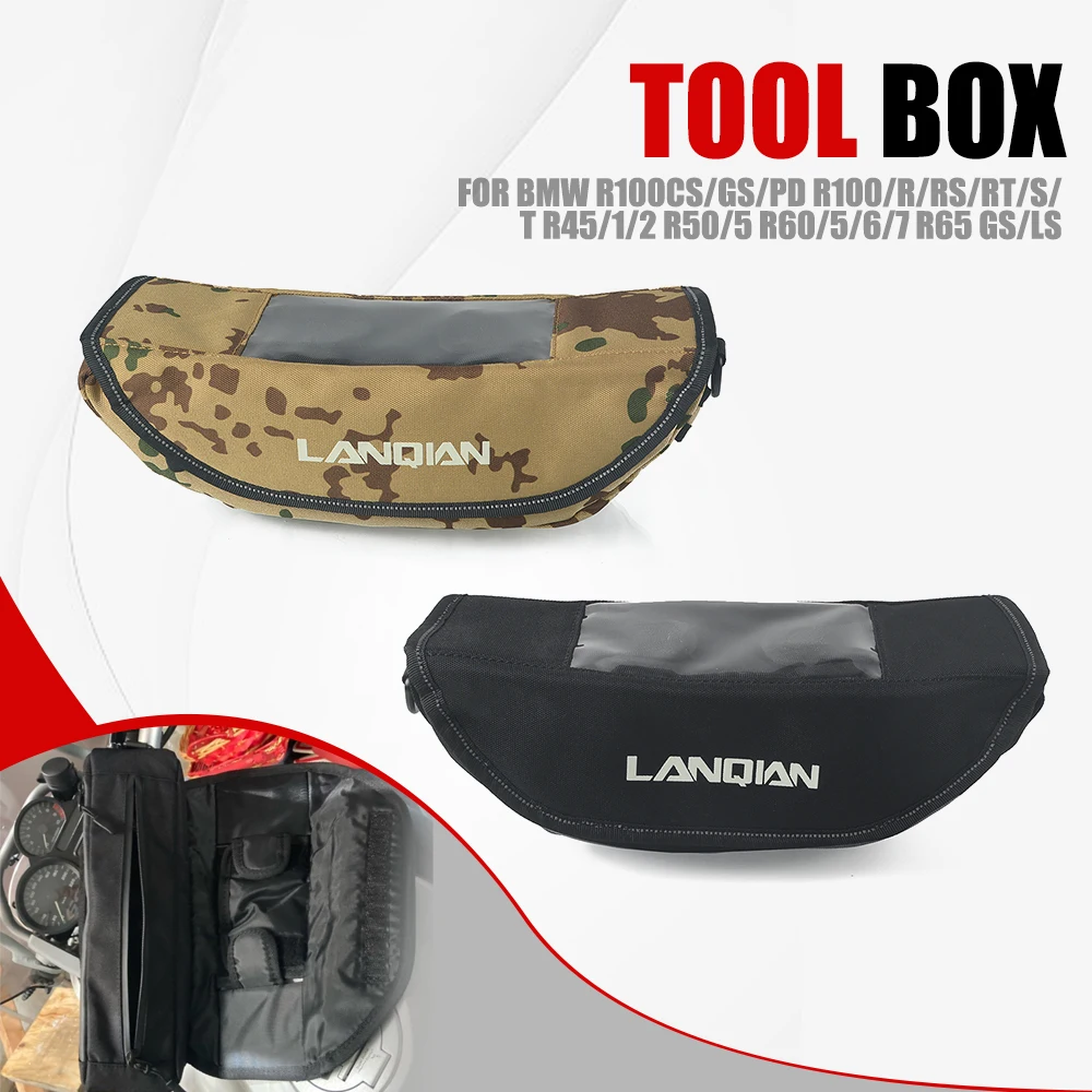 

For BMW R100CS/GS/PD R100/R/RS/RT/S/T Waterproof Motorcycle Handlebar Travel Bag Storage Bag R45/1/2 R50/5 R60/5/6/7 R65 GS/LS