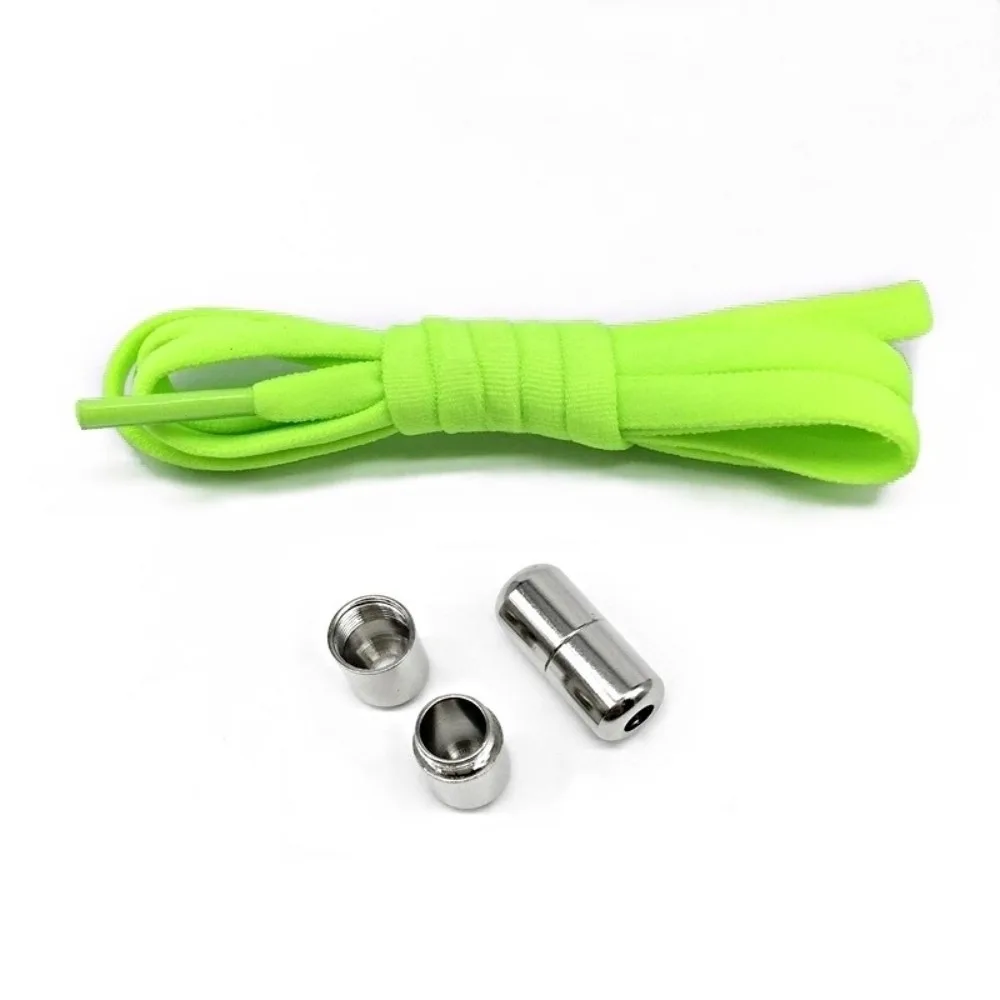 New Semicircle No Tie Shoelaces Metal Lock Elastic Lazy Laces Adjustable One Size Fits All Sport Shoelaces Shoes Accessories