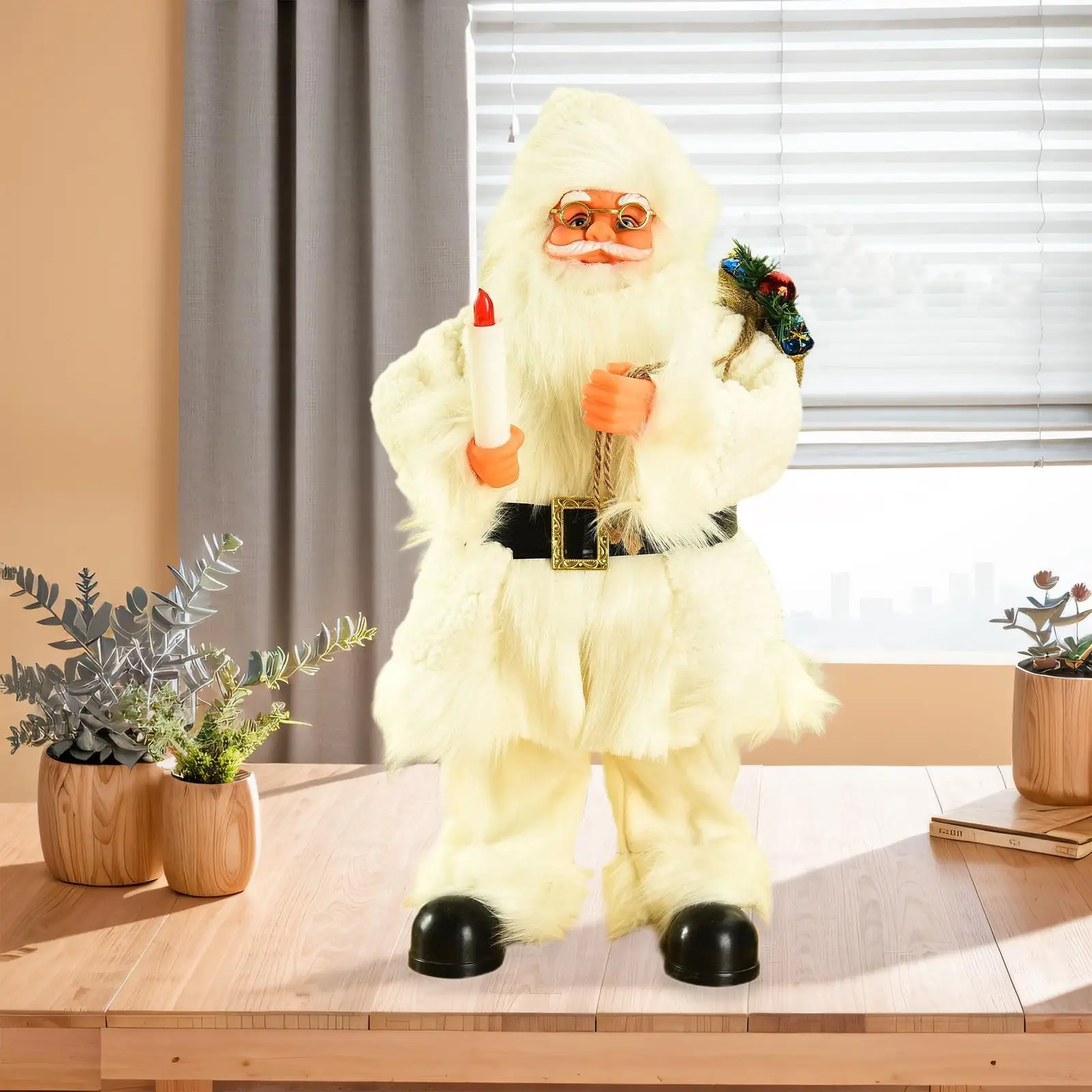 

Электрическая игрушка Санта-Клауса, танцующий Санта-Клаус, легкая музыкальная кукла, поющая игрушка для вечеринок, подарок для гостиной, праздник