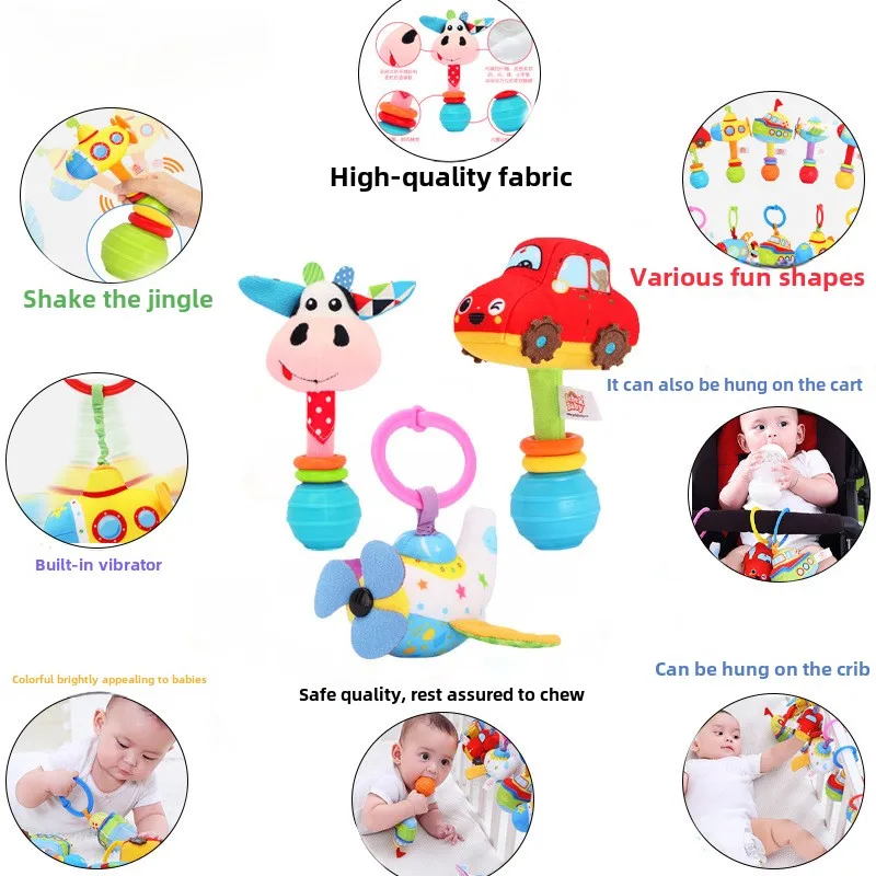 0-1 Jaar Oude Baby Speelgoed Pasgeboren Baby Rustgevende Educatief Speelgoed Hand Rammelaars Bed Bells Peuter Speelgoed Baby speelgoed Voor Wandelwagen