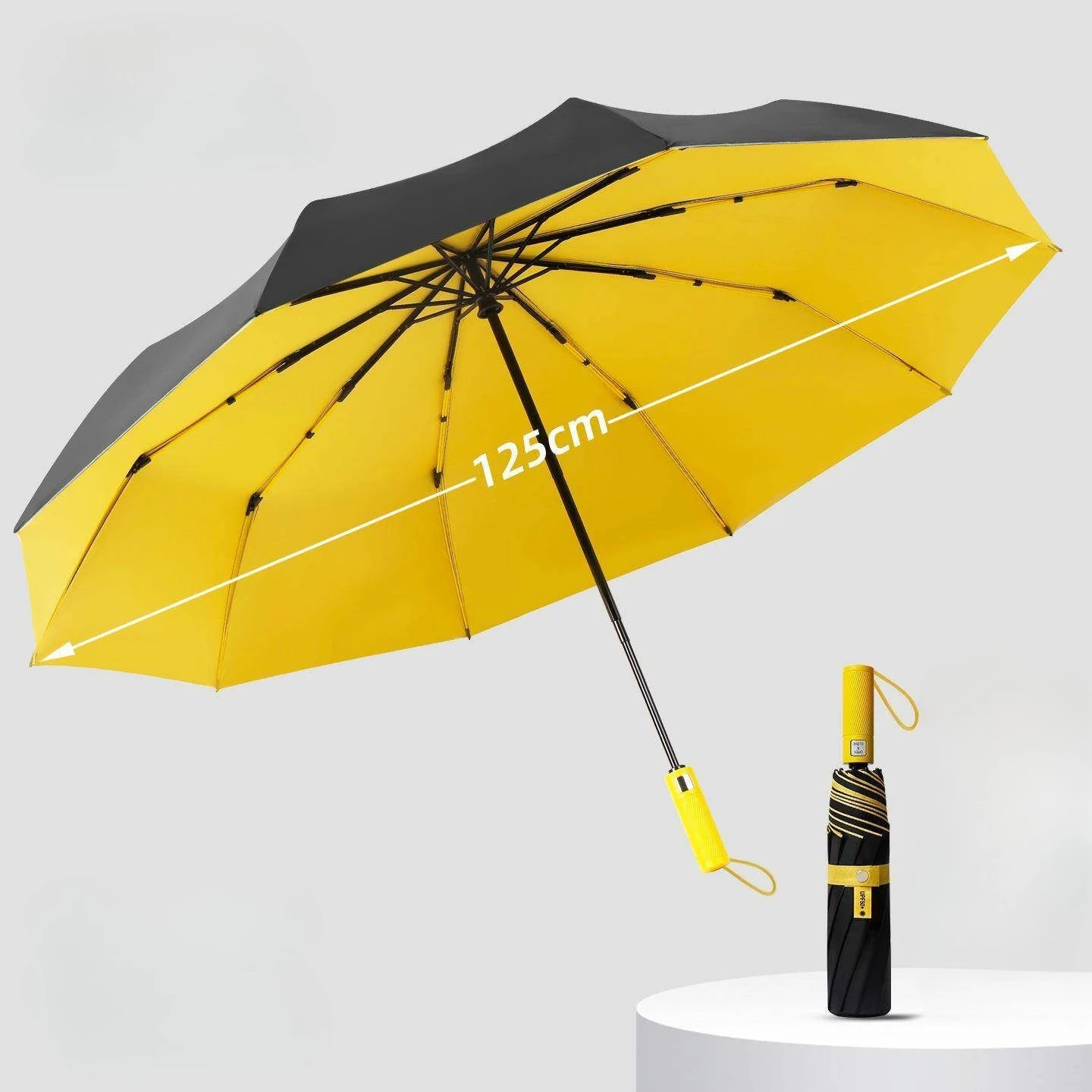 Super Sized Vinyl Sunshade Umbrella Automatic Enlargement Reinforcement Unisex Men Women Protection Against Sun