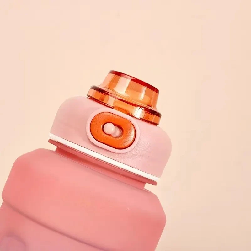 

1300ml Color-changing Kettle Frosted Cup Plastic Straw Cup Sports Portable Water Cup