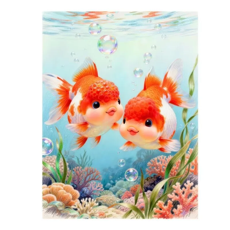 

9CT 11CT Fishes Embroidery DIY Chinese Style Printed Kits Cross Stitch Thread Needlework Sets Home Crafts