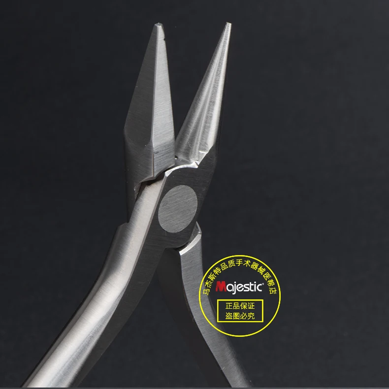 Orthodontic filament forming pliers bent beak pliers