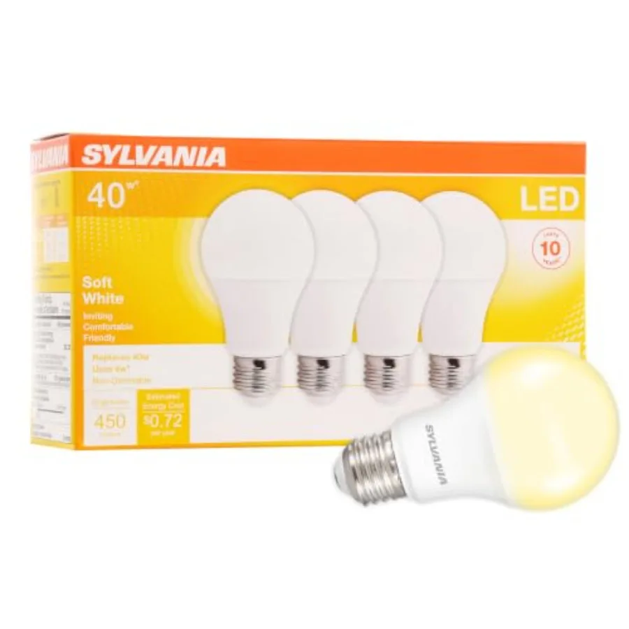Sylvania LED Light Bulb, A19, Efficient 6W, Medium Base, Frosted Finish, 450 Lumens, 7079 ( of, Total) E6 Lamp Base, Frosted, G