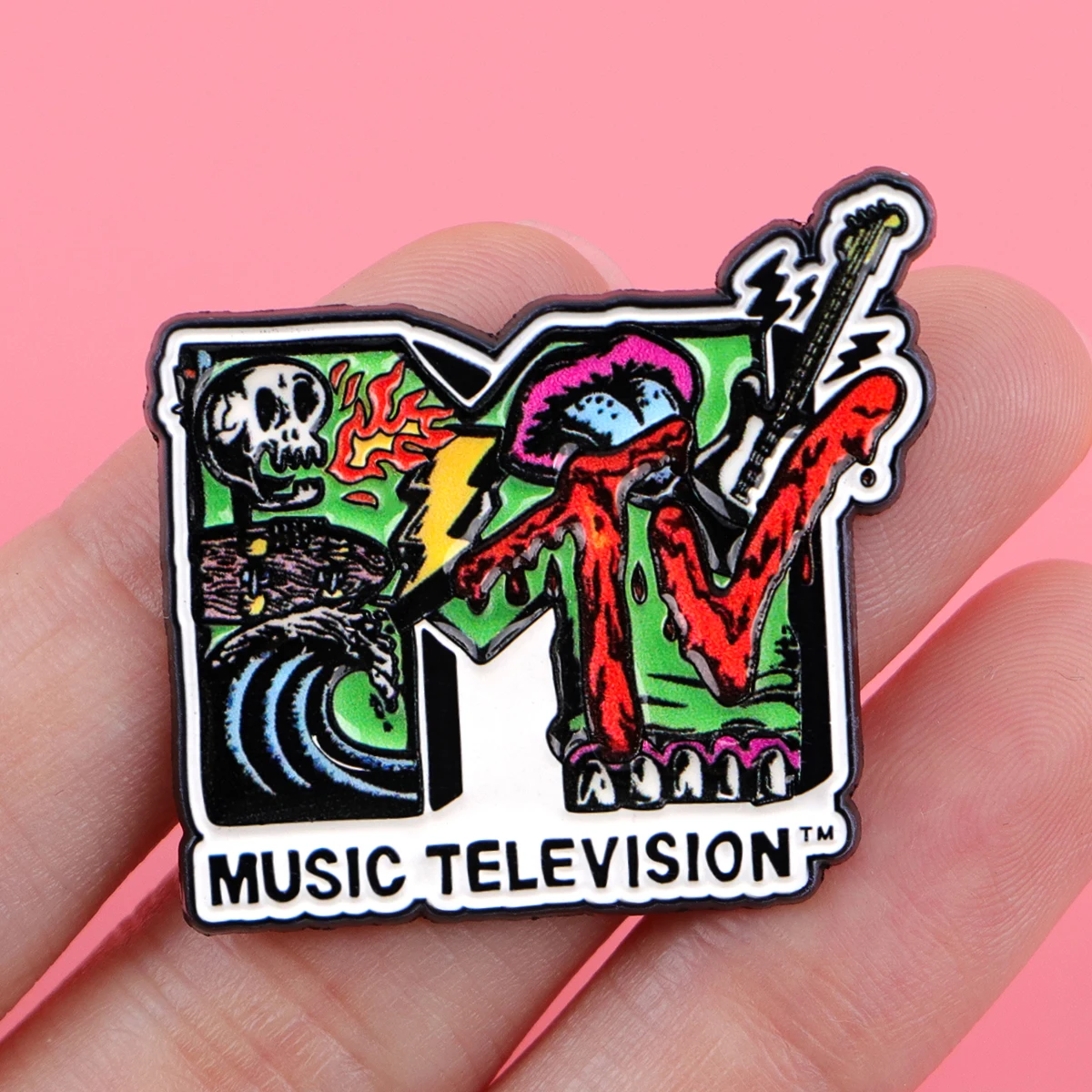 Music Retro Enamel Pin Classic 80s 90s TV & Video Brooch Pines Lapel Pins Badge Clothing Accessories Punk Jewelry Gift view 2