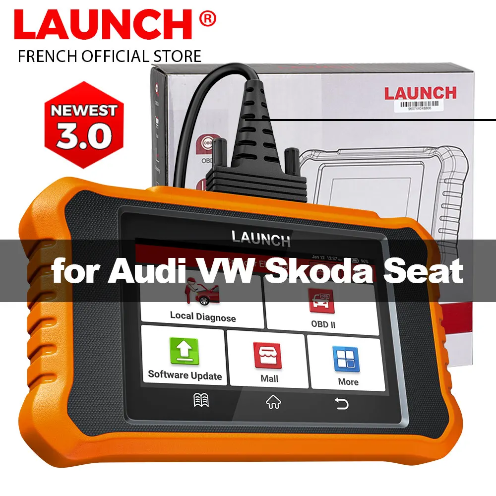 【dla Audi VW Skoda Seat】2026 LAUNCH Creader Elite V3.0 do pojazdów VAG, dwukierunkowy skaner, narzędzie do pełnej diagnostyki systemów samochodowych