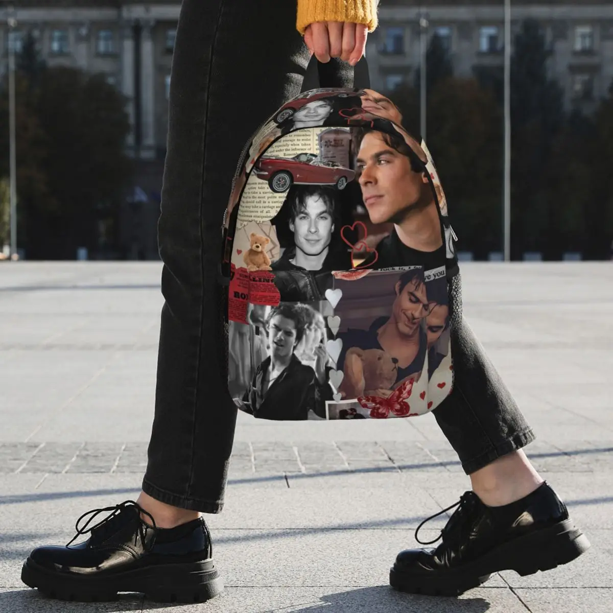 Damon Salvatore The Vampire Diaries Backpack Student BookBag Children School Bag Computer Shoulder Bags for Men Women