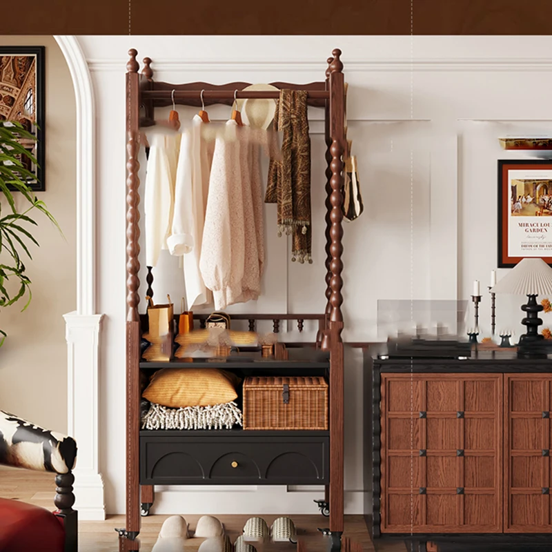 Luxury Minimalist Coat Racks Wardrobes Organizer Wooden Wall Cabinet Coat Racks Hanging Cabinet Arara De Roupa Home Furniture image 4