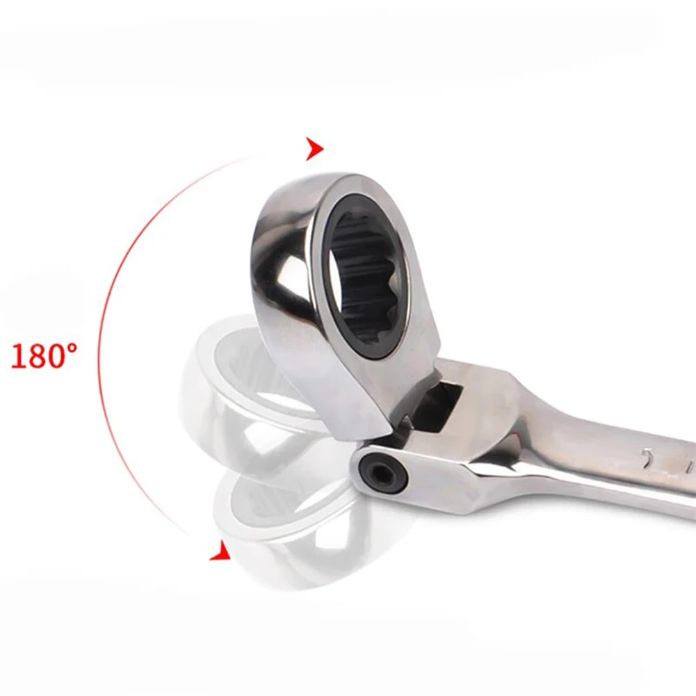Dual-Use Ratchet Wrench With Movable Head Practical Durable Auto Repairing Tool For Machine Repair