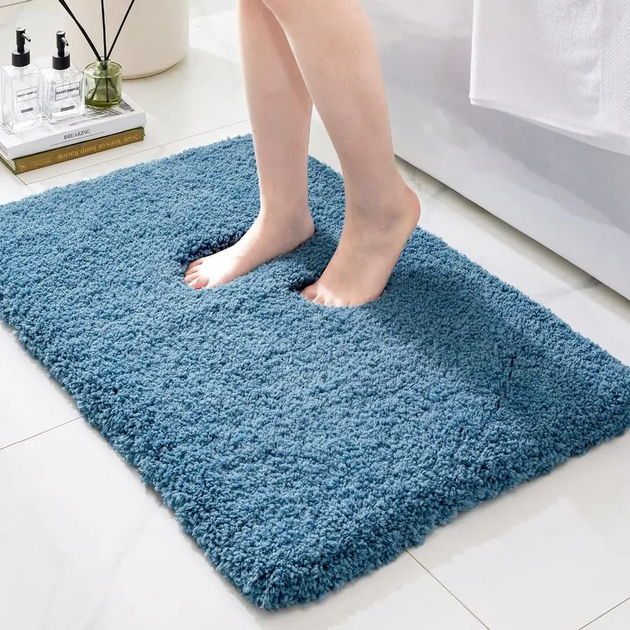 

Rugs Non Slip Washable 36x24, Ultra Thick Soft Microfiber Absorbent Bath Mats, High Density Foam Latex Non Slip Backing Bath Rug