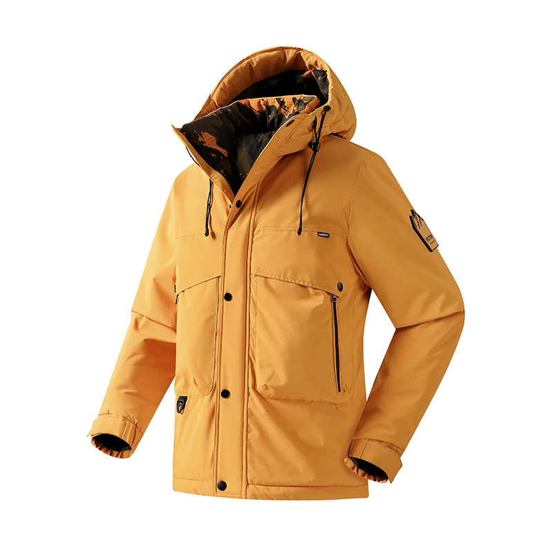 

Outdoor Cotton Padded Jackets Men Women Waterproof Windproof Hiking Climbing Workwear Coat Unisex Windbreaker Hooded Parkas Tops