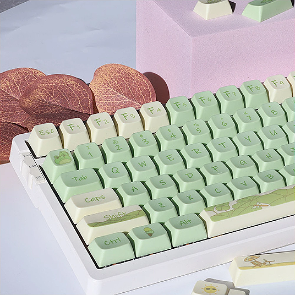 120 Key Green Keycap Mechanical Keyboard Keycap Fa For: 61/64/68/78/84/87/96/98/104/108 Diy Watermelon Pineapple Fruit Keycap