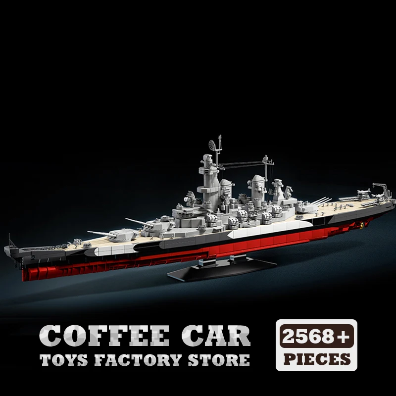

Classic WWII Battleship Models Building Set Military Ship Blocks Toys Warship MOC Bricks Fun DIY Project Adult Kids Gifts Decor