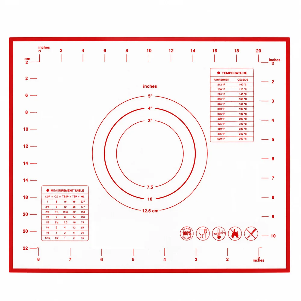 UNTIOR 1PCS Silikon Back Matte Kneten Pad Teig Matte Pizza Kuchen Teig Maker Küche Kochen Grill Antihaft Gadgets backformen