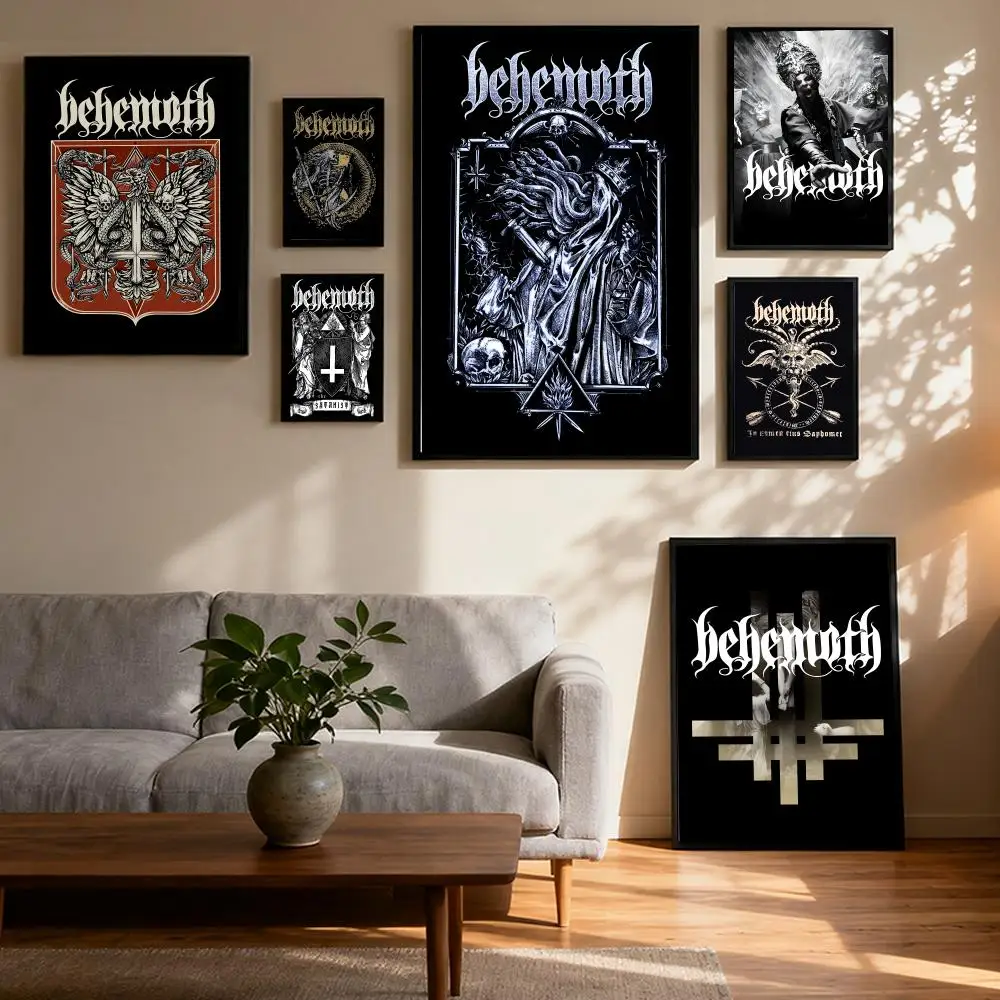 

Black M-Metal Band B-Behemoths Poster Prints Oil Painting Mural Painting Living Room Home Decoration Party Evening Party Cover