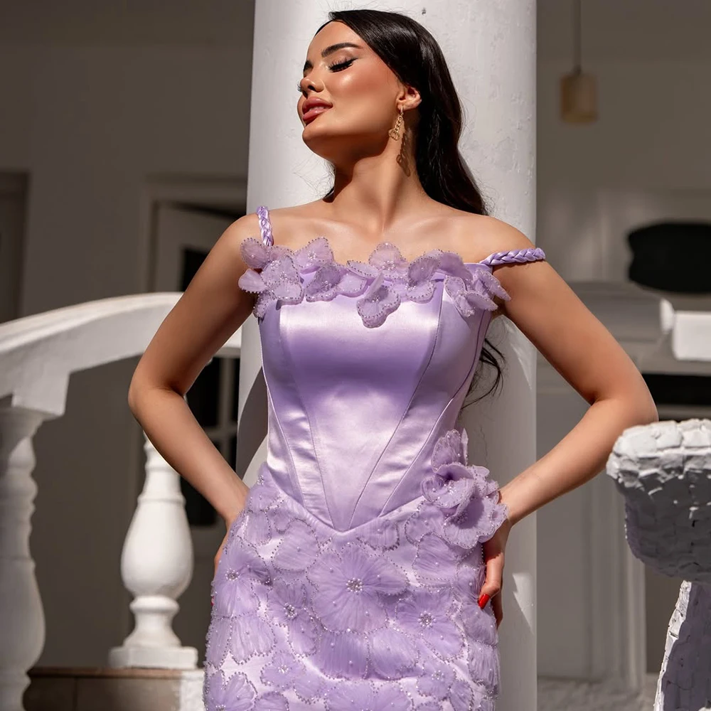 Alinovia Elegant Dubai Mermaid Evening Dress 2025 Luxury Beaded Flower Long Formal Prom Wedding Party Gown for Women Customized