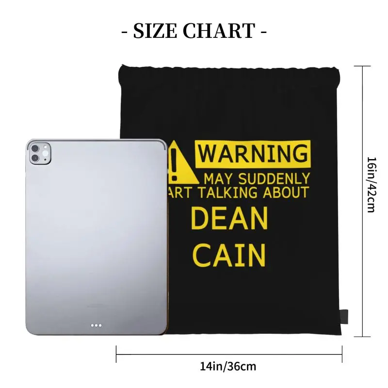 Warning May Suddenly Start Talking About Dean Cain Drawstring Bags Gym Bag Cute Storage Bag