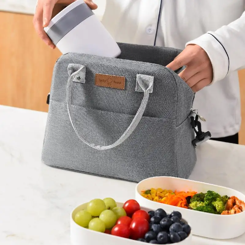 Portable Lunch Bag Aluminum Foil Handheld Outdoor Travel Insulated Cooler Bag New Style Durable Polyester Rh246 Ice Pack