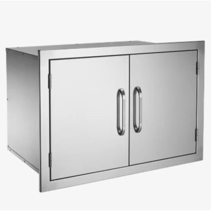 Embedded cabinets Storage space Stainless steel silent barbecue grill Kitchen cabinet door cabinet bucket