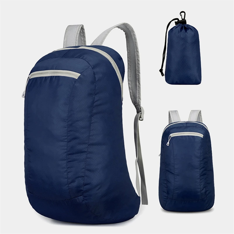 Mochila dobrável leve unisex, mochilas de grande capacidade, mochila de viagem para homens e mulheres, bolsas de alta qualidade