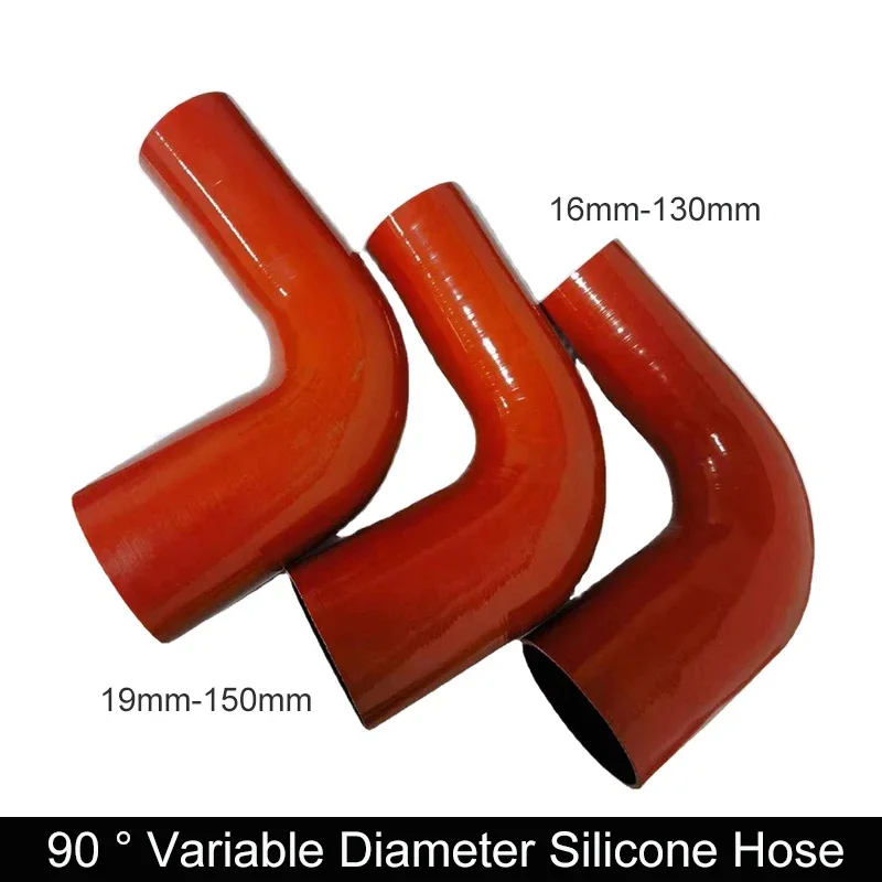 

90 degrees Reducer Silicone Elbow Hose Silicone Flexible Hose Water Radiator Tube Bend Tube Car Intercooler Turbo Intake Pipe