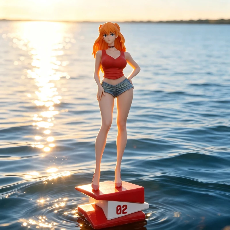 Model Kit Eva 00 - Figurine d'anime Asuka Langley en EVA