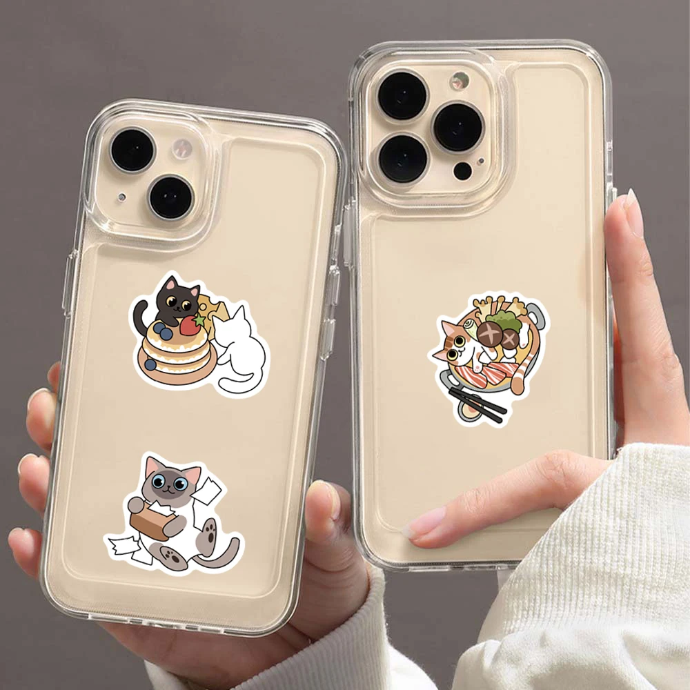 50pcs cute cartoon love and cat graffiti stickers, decorate mobile phones, computers, helmets, waterproof stickers