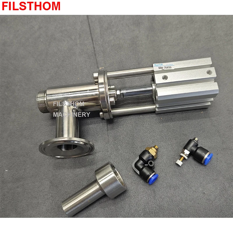 فوهة تعبئة هوائية صمام تعبئة معجون سائل 50.5 مم واجهة تشاك #6