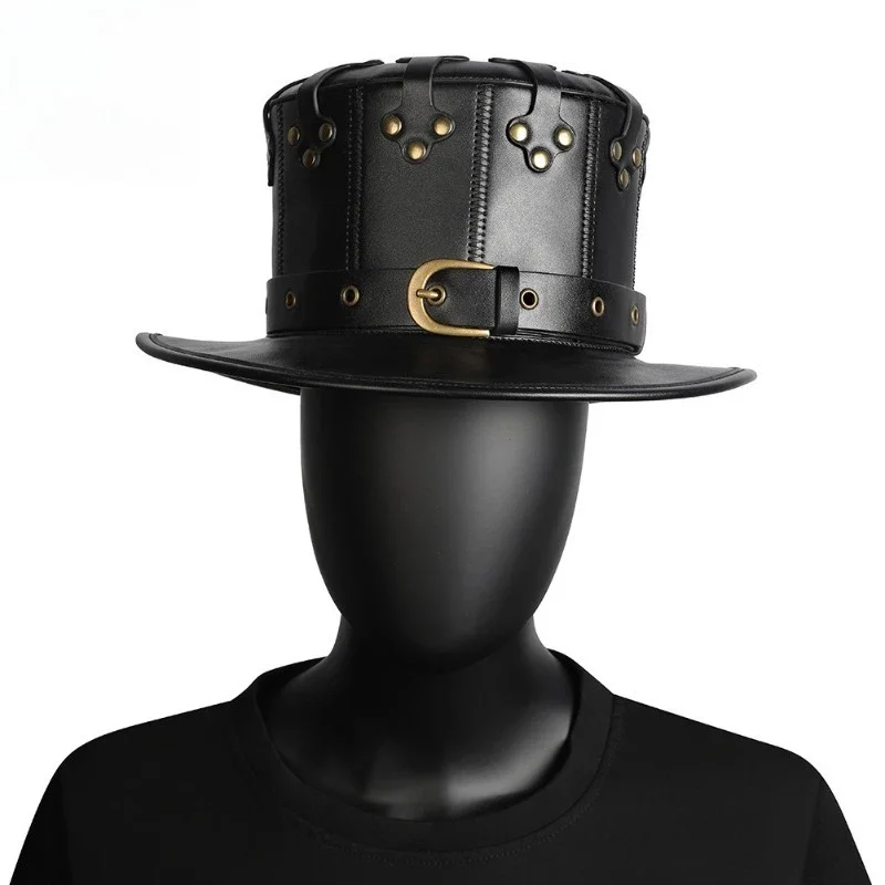 

European and American punk plague doctor gender-neutral magic hat, gentleman's top hat women's wedding supplies