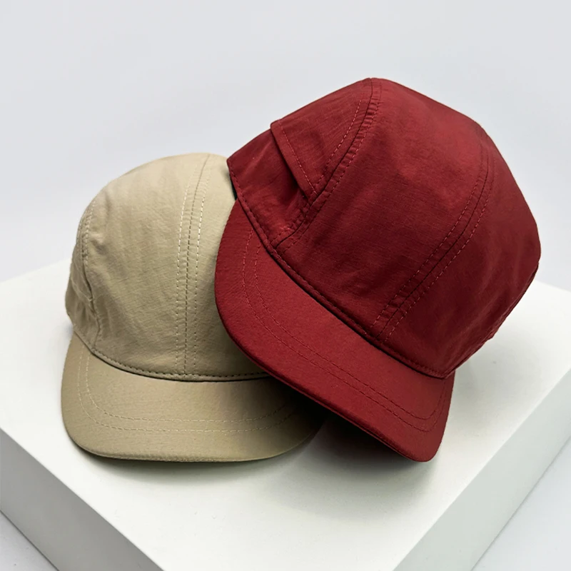 New Men Women Drawstring Short Eaves Solid Baseball Hats Breathable Sunshade Fashion Snapback Caps Versatile Simple Quick Drying