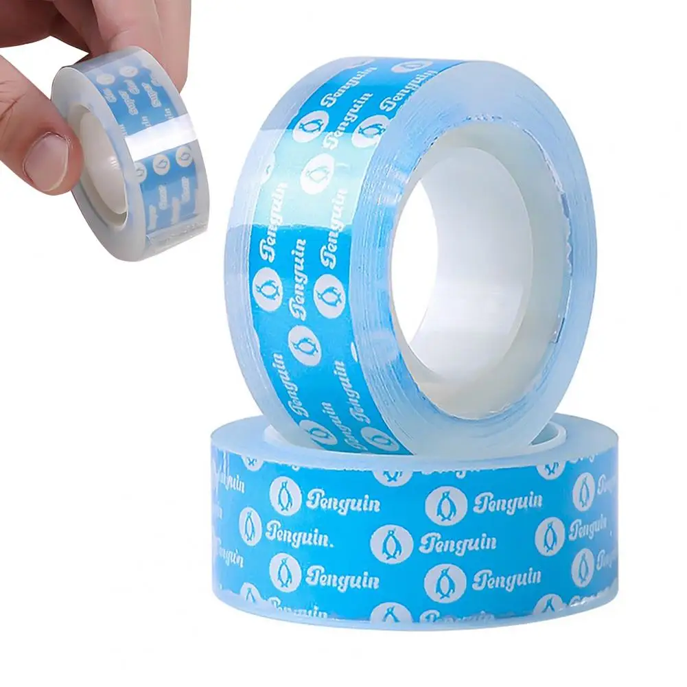 4 Rolls Clear Tape Refills Transparent Tape Easy Tear by Hands High Transparency 1.8cm Width Adhesive Tape School Home Supplies