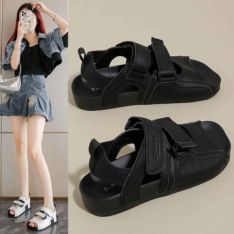 

2026 New Fashion Non Slip Beach Shoes Woman Lightweight Casual Platform Plus Size Sandals Women Summer Wedge Sandals for Women