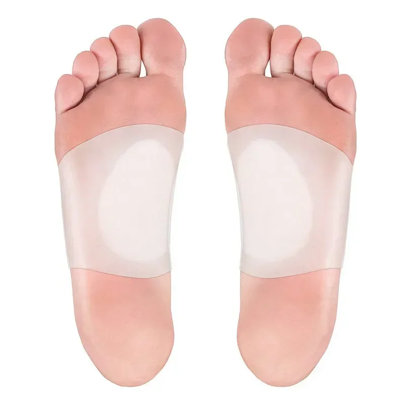 Orthopedic Flat Foot Support Shoe Insole Silicone Arch Insoles for Feet Plantar Fasciitis Socks Forefoot Pads Feet Care Shoe Pad