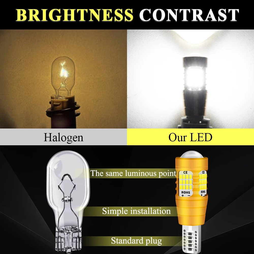 921 LED عكس الضوء لتويوتا بريوس PHV 2016 2017 2018 2019 2020 2021 2022 W16W T15 عكس النسخ الاحتياطي لمبة 60SMD السوبر مشرق #5