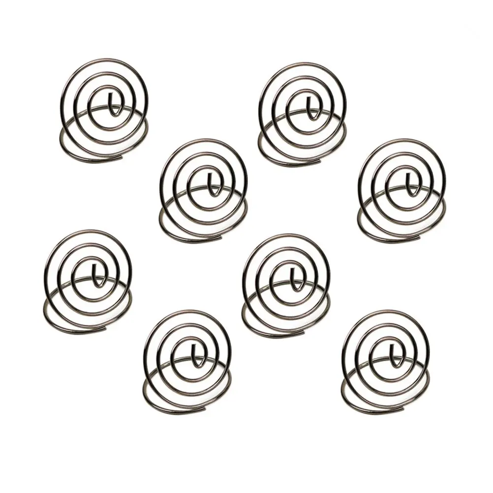 10Pcs Heart Shape Desktop Paper Clips Sturdy Photo Holder Table Number Card Menu Note Clips for Wedding Reception Office