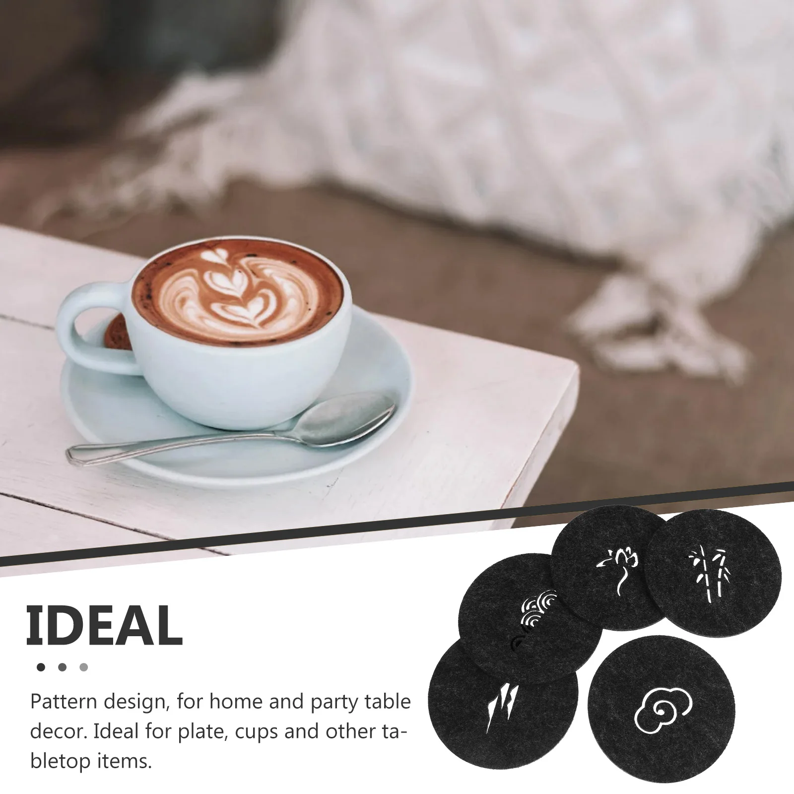 

10pcs Felt Placemat Heat Insulation Table Mats Absorbent Kitchen Placemats Premium Material Home Decor Protective Tableware