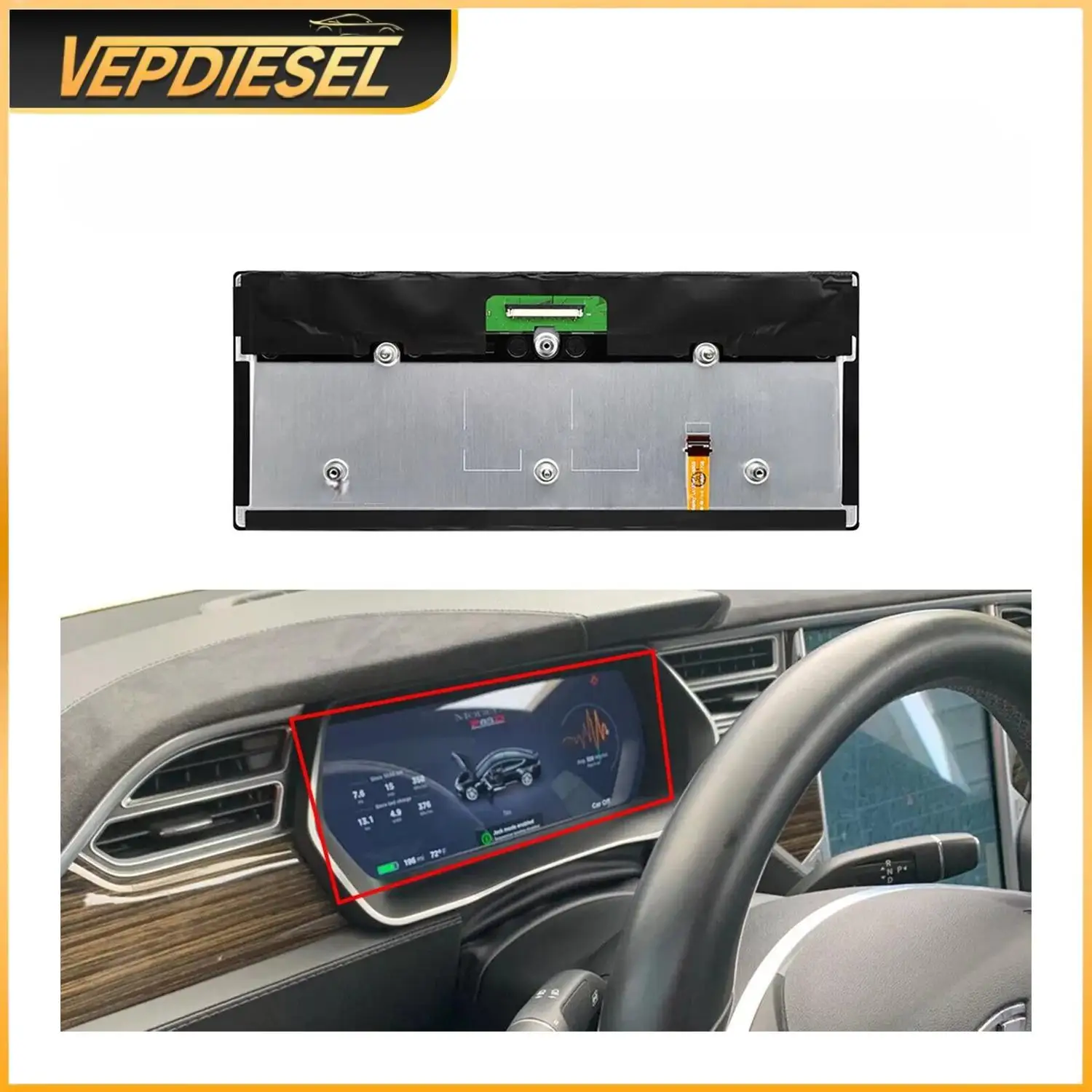 

12.3" Display Digital Instrument Cluster for Tesla Model S S2 X GEN 2 LA123WF1(SL)(01) LCD Car Instrument Parts Replacement
