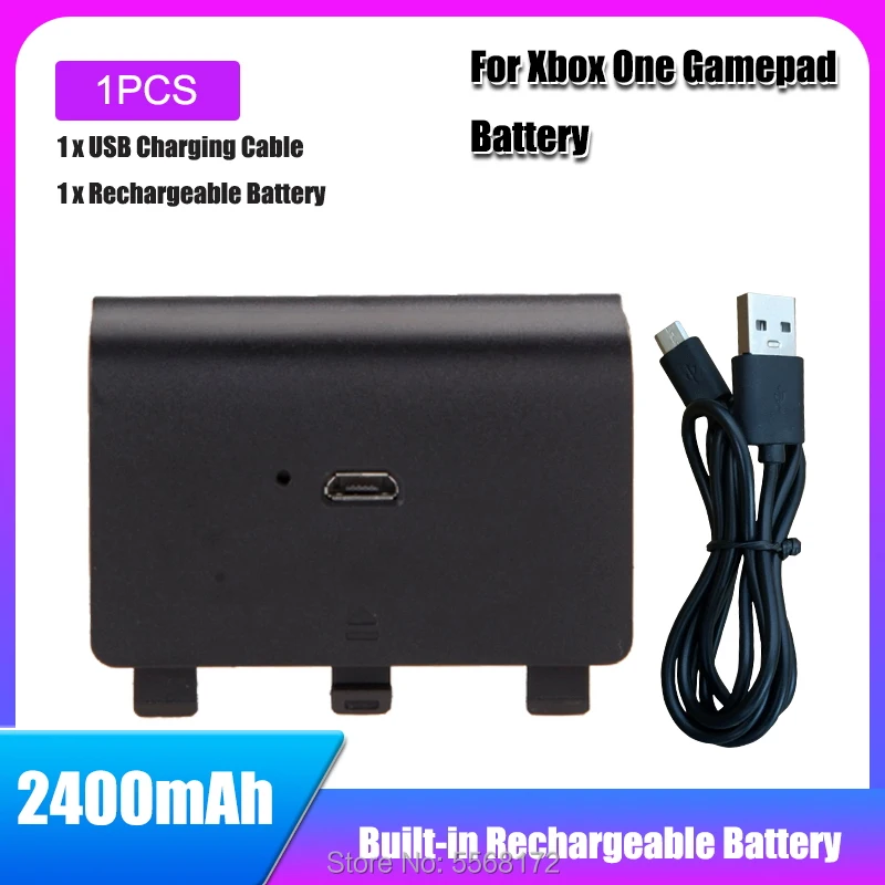 1 szt. 2400mAh akumulatory + USB kabel do XBOX jeden akumulator Gamepad kontroler bezprzewodowy Joypad Batteria