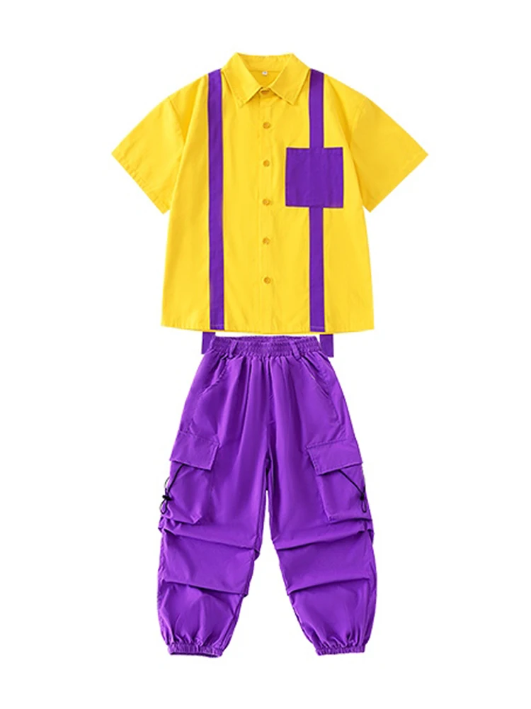 Mode lose Hemd Mantel Mädchen Kleidung Hip Hop Kinder Tanz Kostüm Jungen Street Dance Performance Laufsteg Bühne Kostüm bl6500