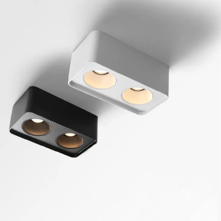 European Style Double Adjustable IP20 Aluminium Led Downlight for Bedroom Commercial Indoor Lighting Fixture