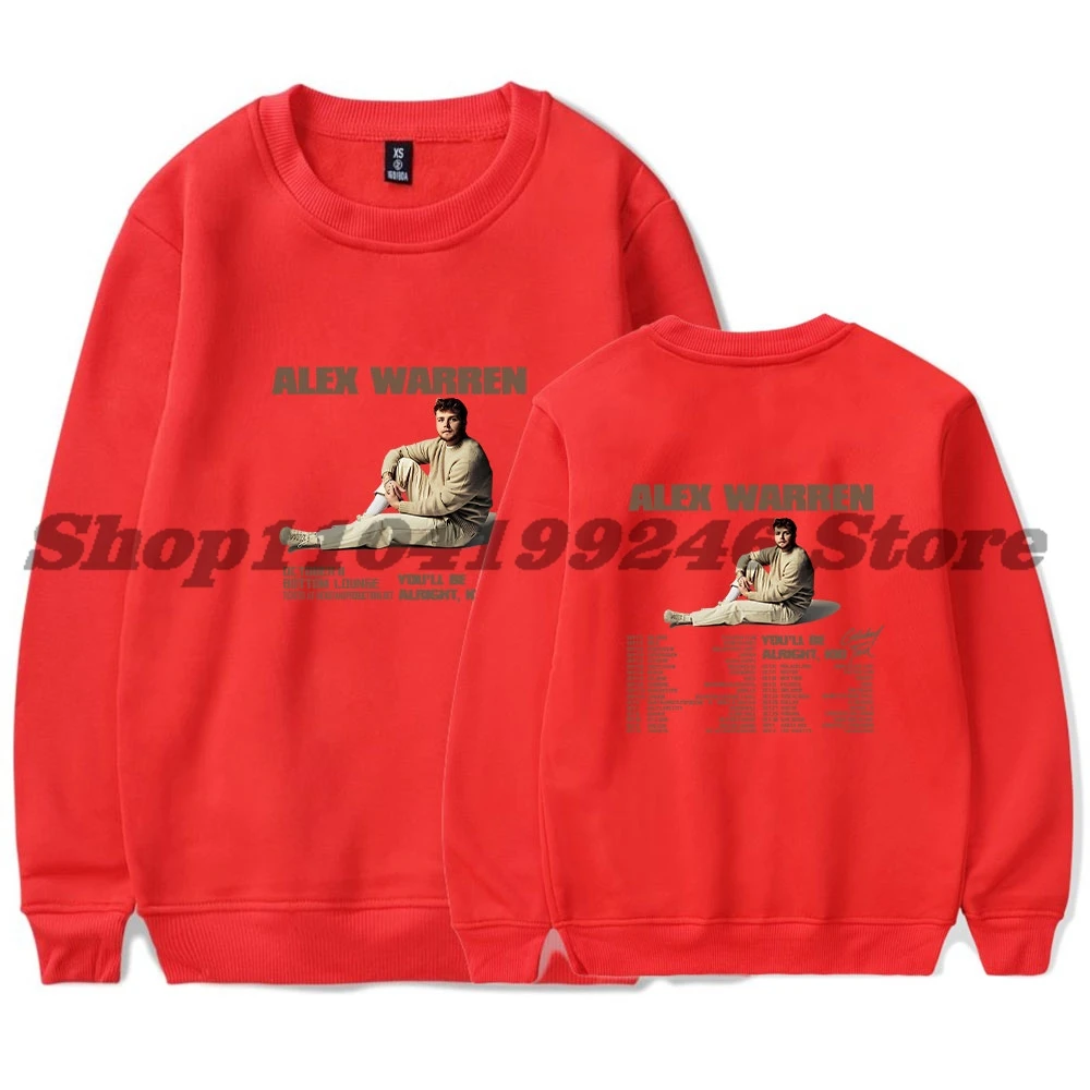 أليكس وارن ستكون على حق كيد جولة ميرش Crewneck بلوزات تأثيري النساء الرجال موضة كم طويل