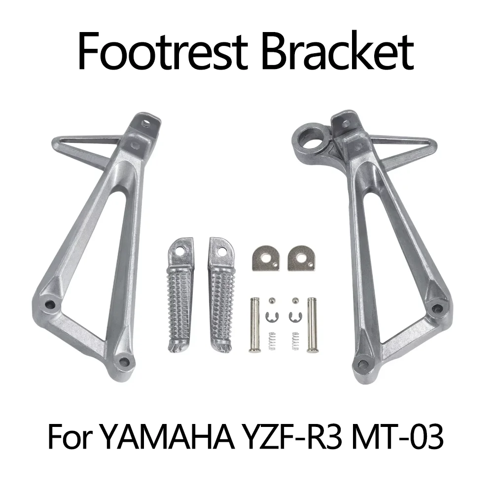 

For YAMAHA YZF-R3 YZF R3 2015-2025 MT-03 MT 03 2020-2024 Motorcycle Rear Passenger Foot Pegs Rest Bracket Alloy Frame Accessorie