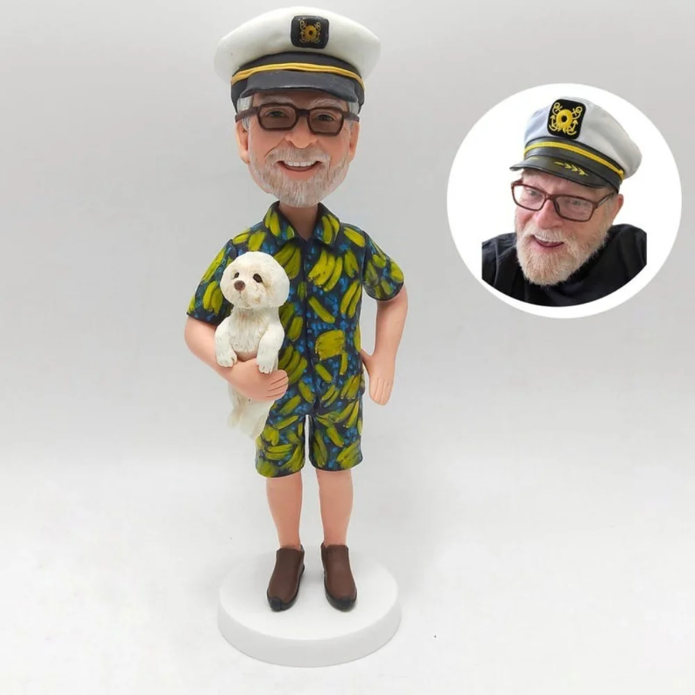 

Personalized 3D Figurine Handmade Clay Bobblehead from Picture Custom Full Body Gift for Wedding Birthday