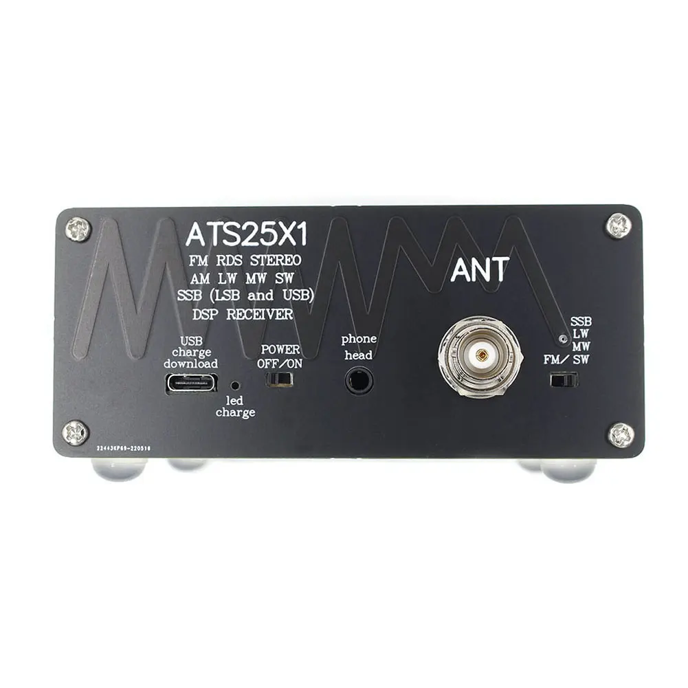 ATS25X1 Полнодиапазонный DSP радиоприемник FM/LW/MW/SSB приемник Si4732 Чип цифрового радио 2,4-дюймовый сенсорный экран Встроенный аккумулятор