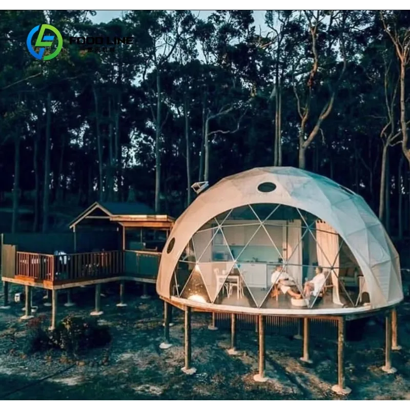Factory Custom Luxury Geodesic Dome Tent, Transparent Outdoor Igloo House for Garden Camping and Hotel Resort