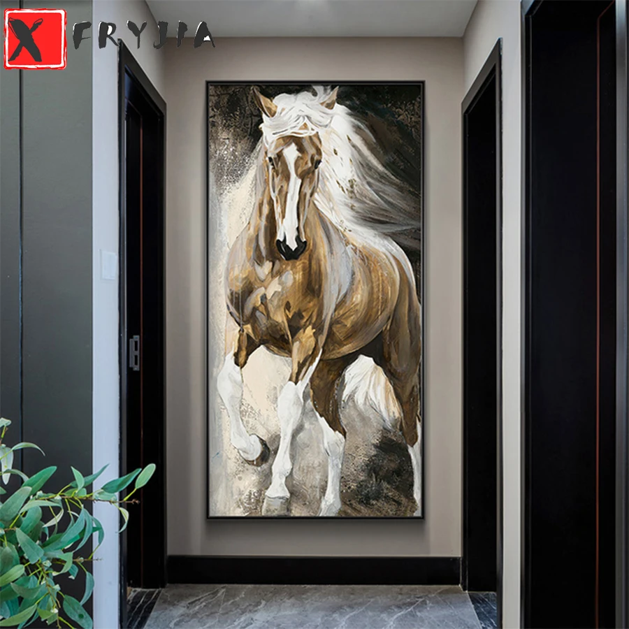 

5D DIY Diamond Embroidery Nordic retro abstract animal horse Full Kits Needlework Diamond Painting Cross Stitch Decor For Home